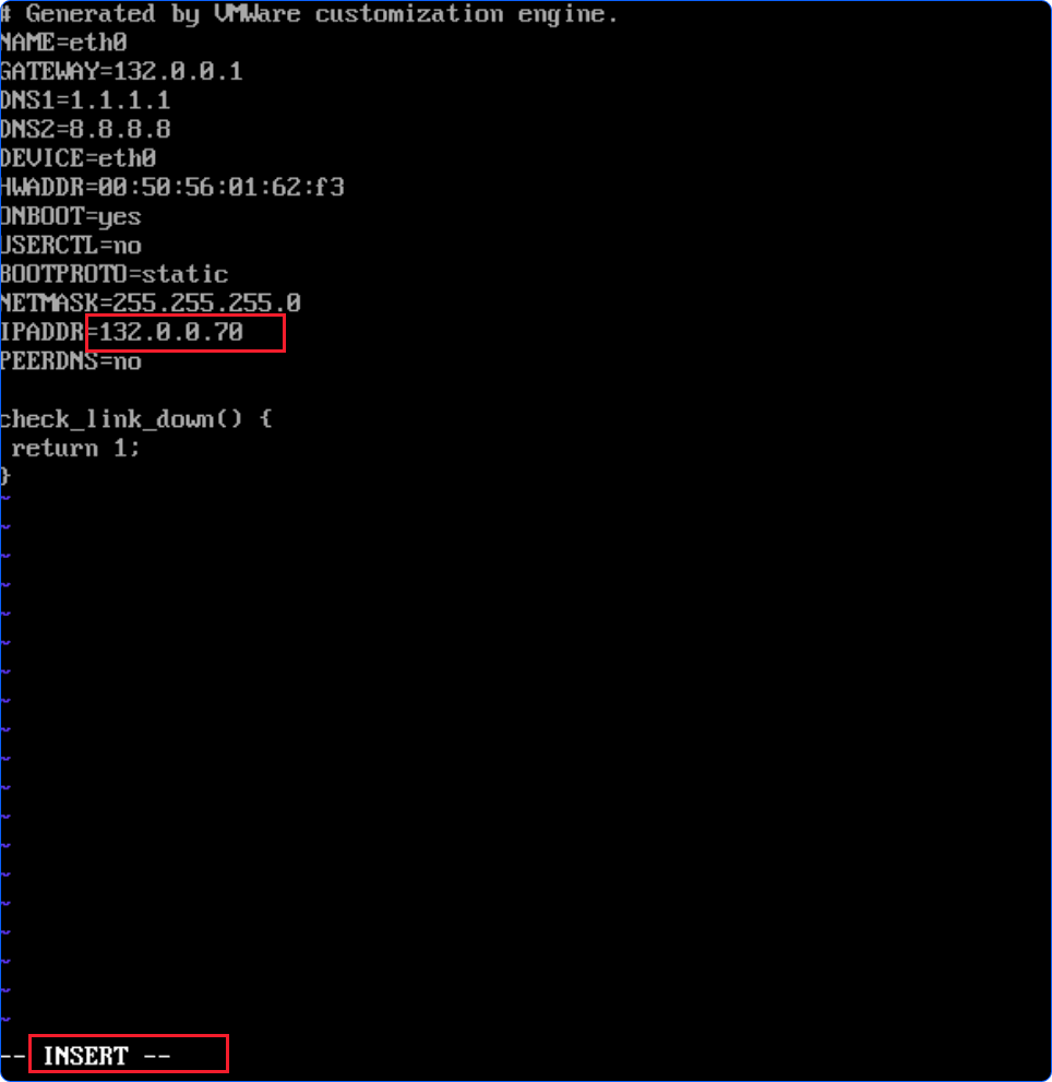 Editing IP parameters in ifcfg-eth0