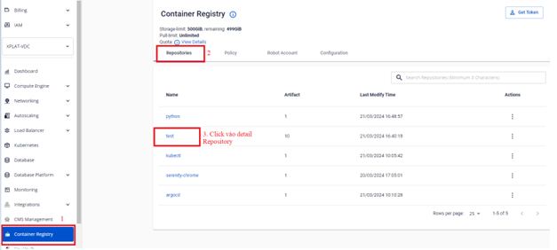 Repository details for scanning