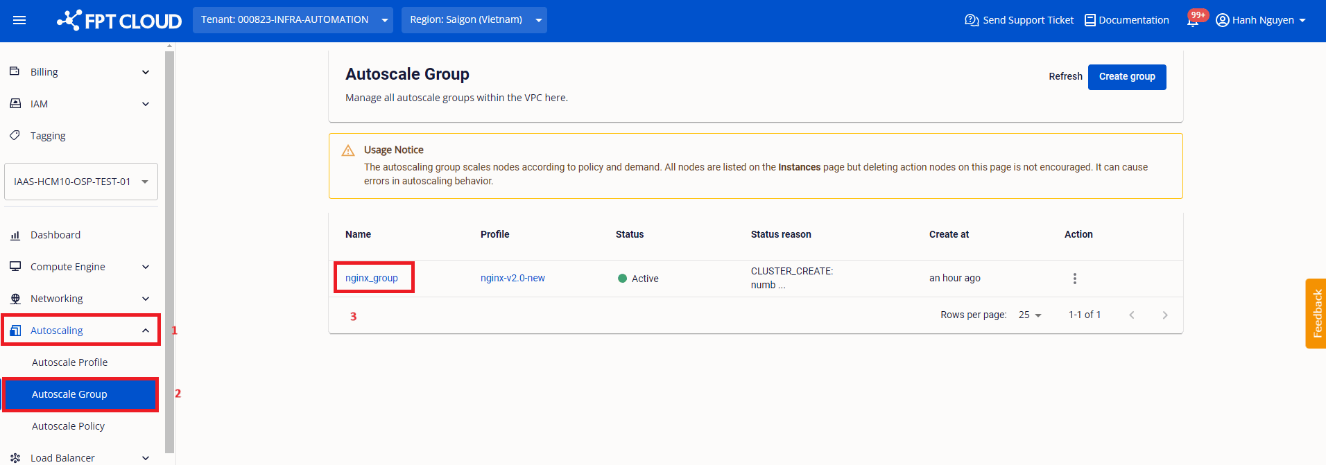 open group details