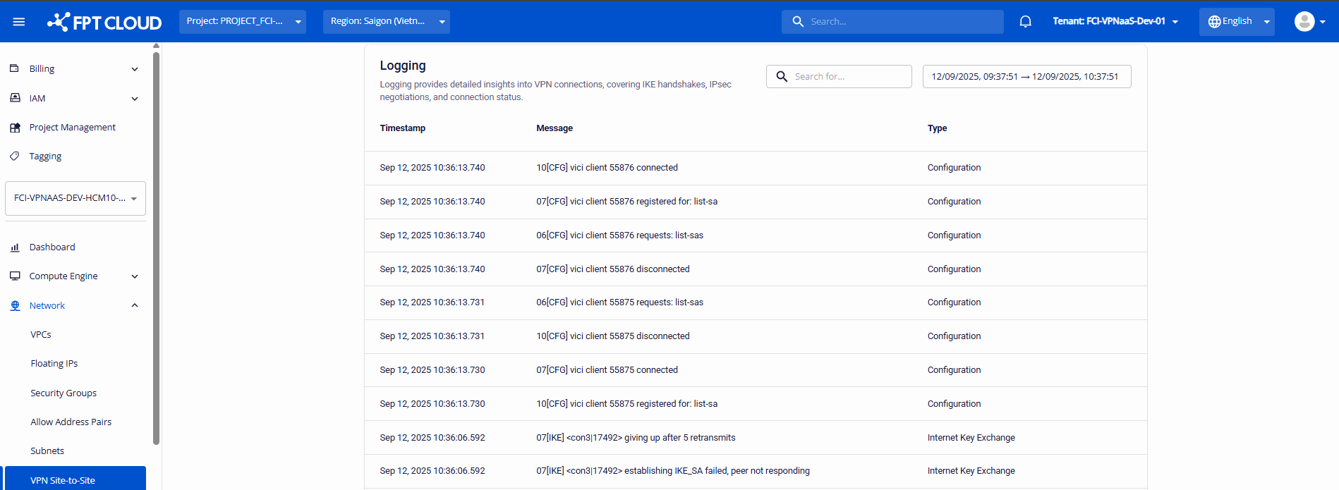 Activity history