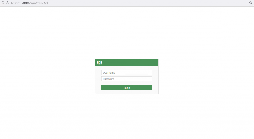 Fortigate login screen