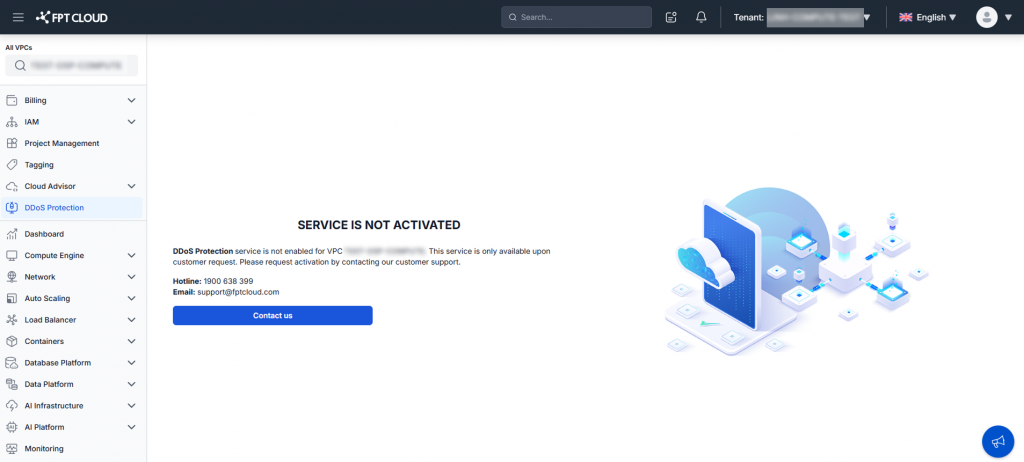 DDoS Protection not yet activated