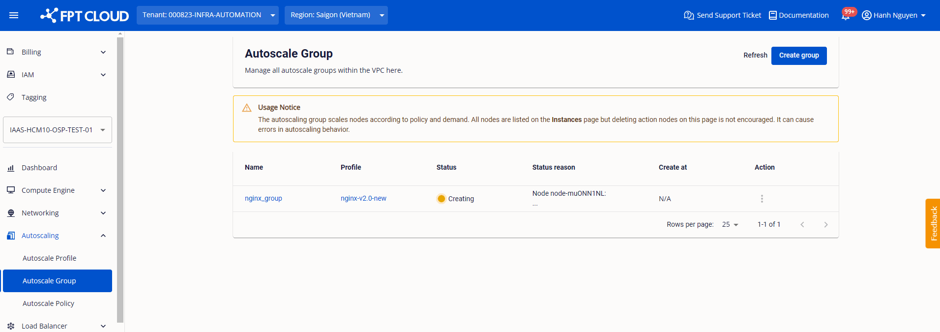 list group creating