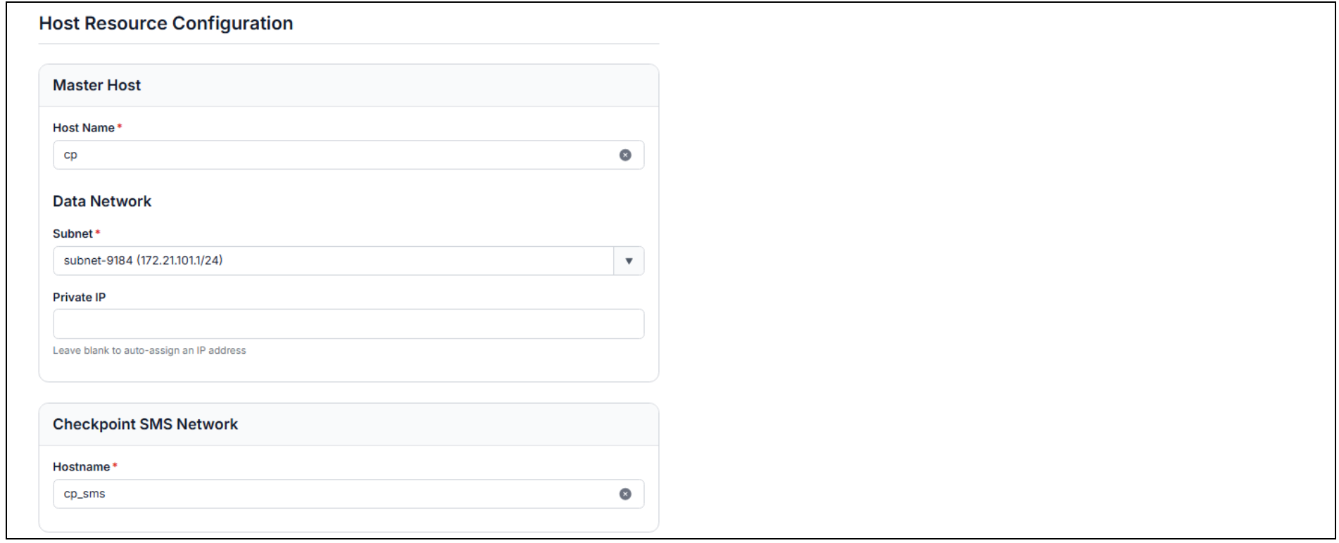 Host Information with Master and SMS filled in, without HA