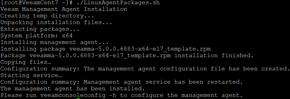 Running the installation script