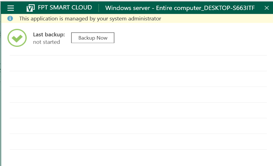 Veeam Agent installed on server