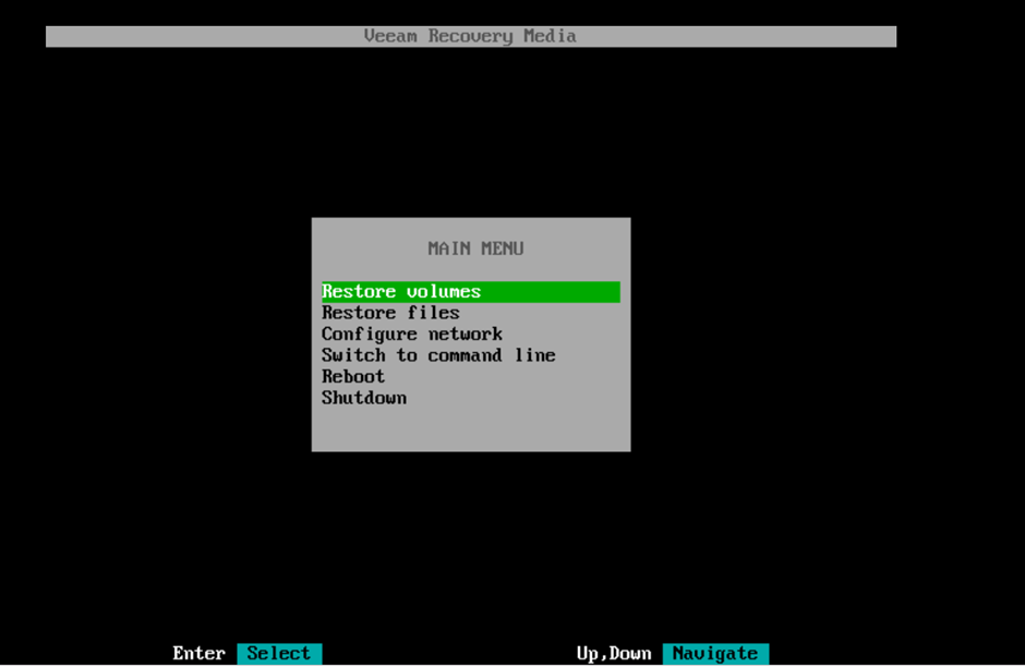 Return to main screen