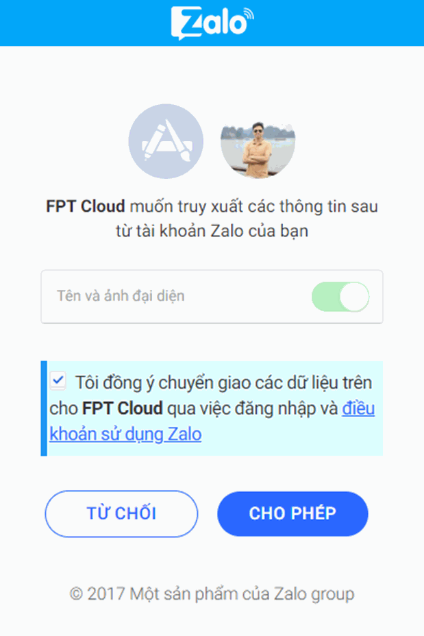 Zalo notification setup