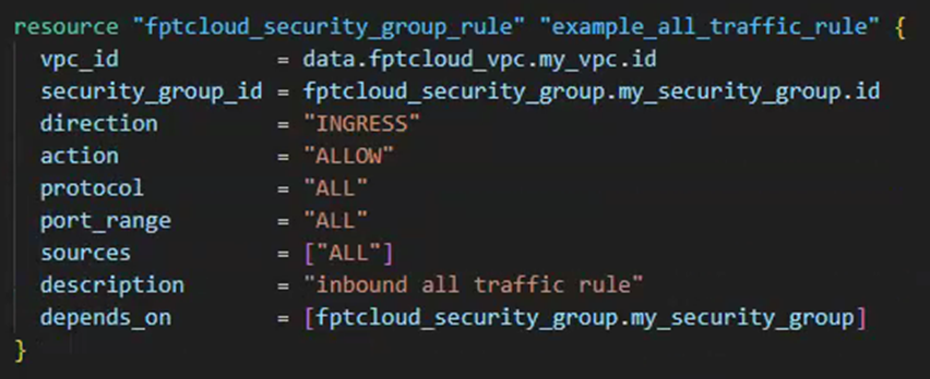 Security group creation script