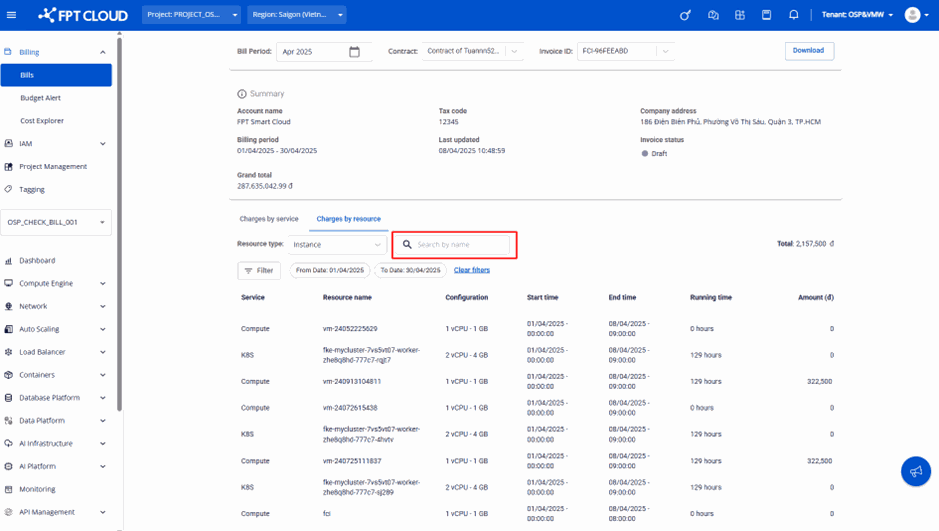 Search by name bar
