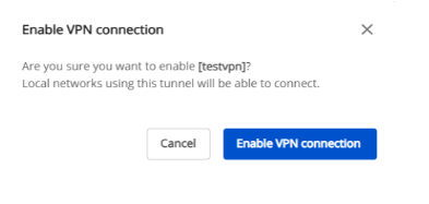 Confirm enable