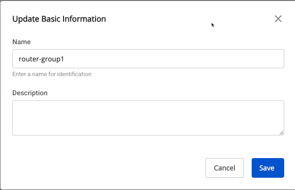 Update Basic Information popup
