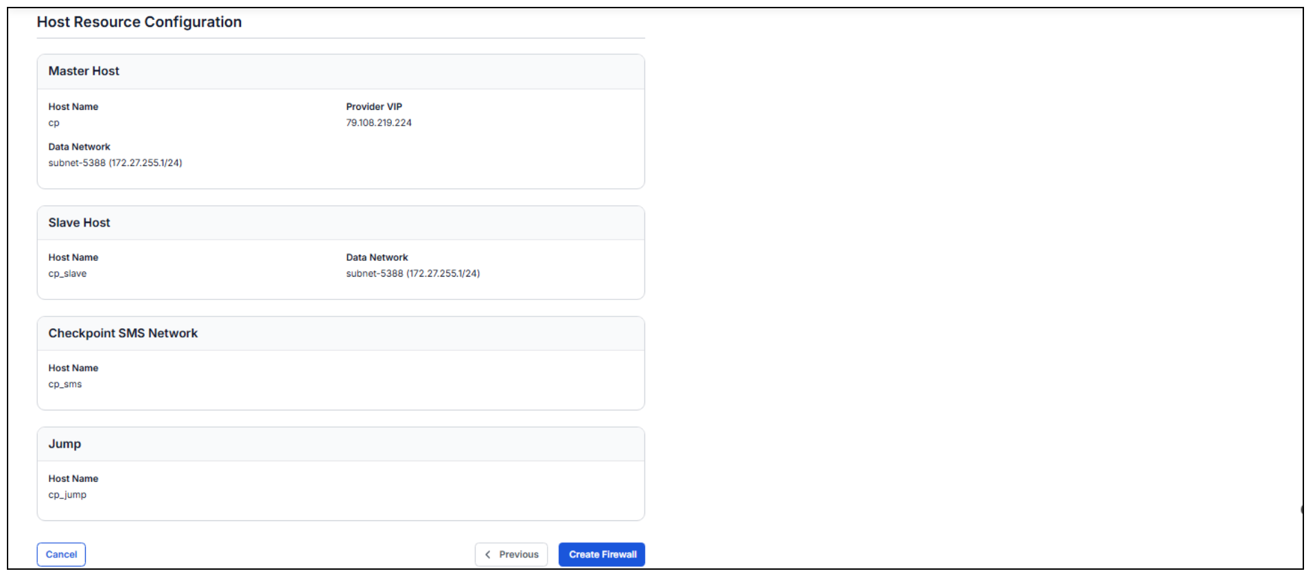 Review summary for a firewall with HA