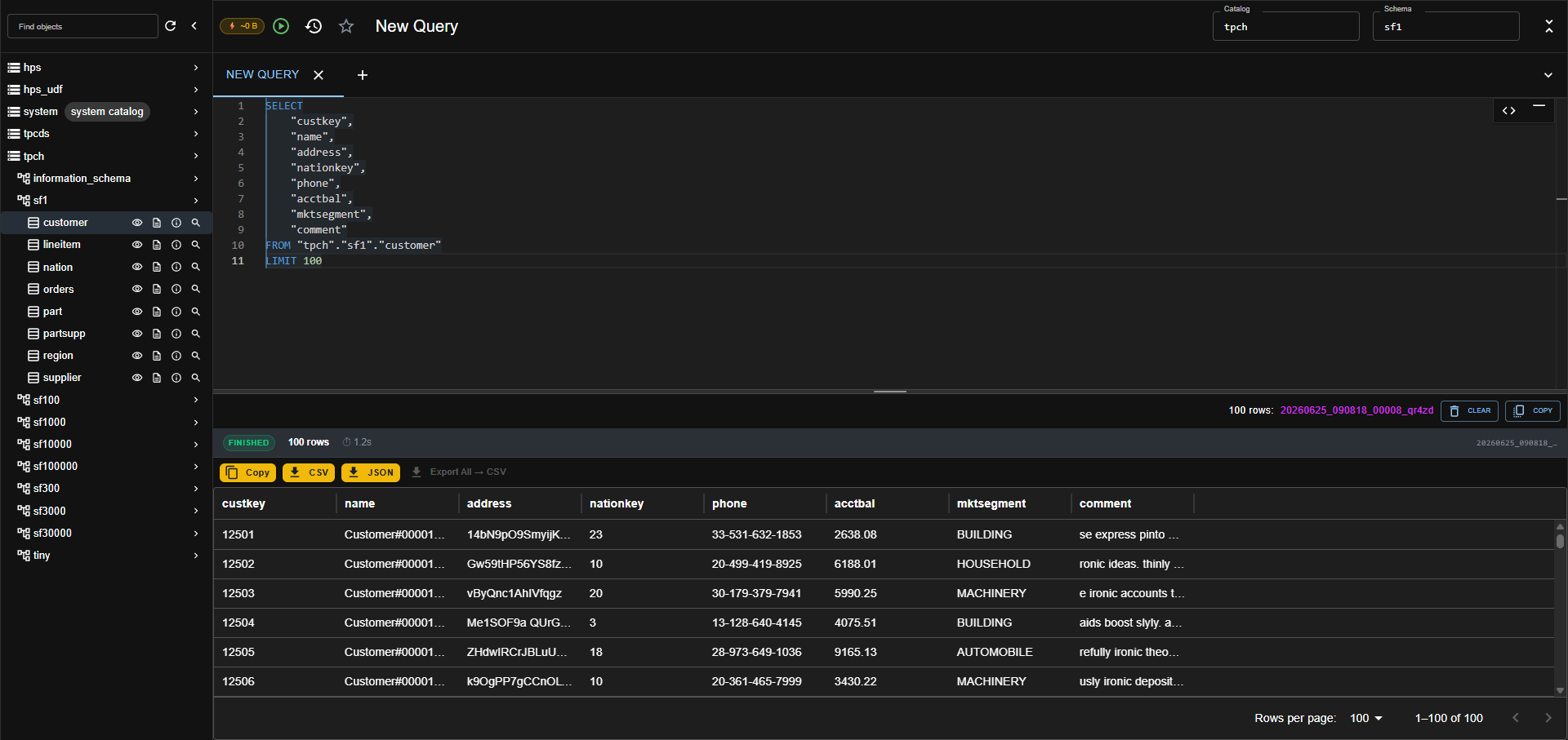 Query UI