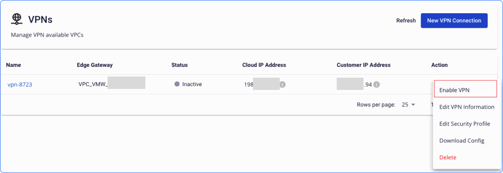 VPN の有効化