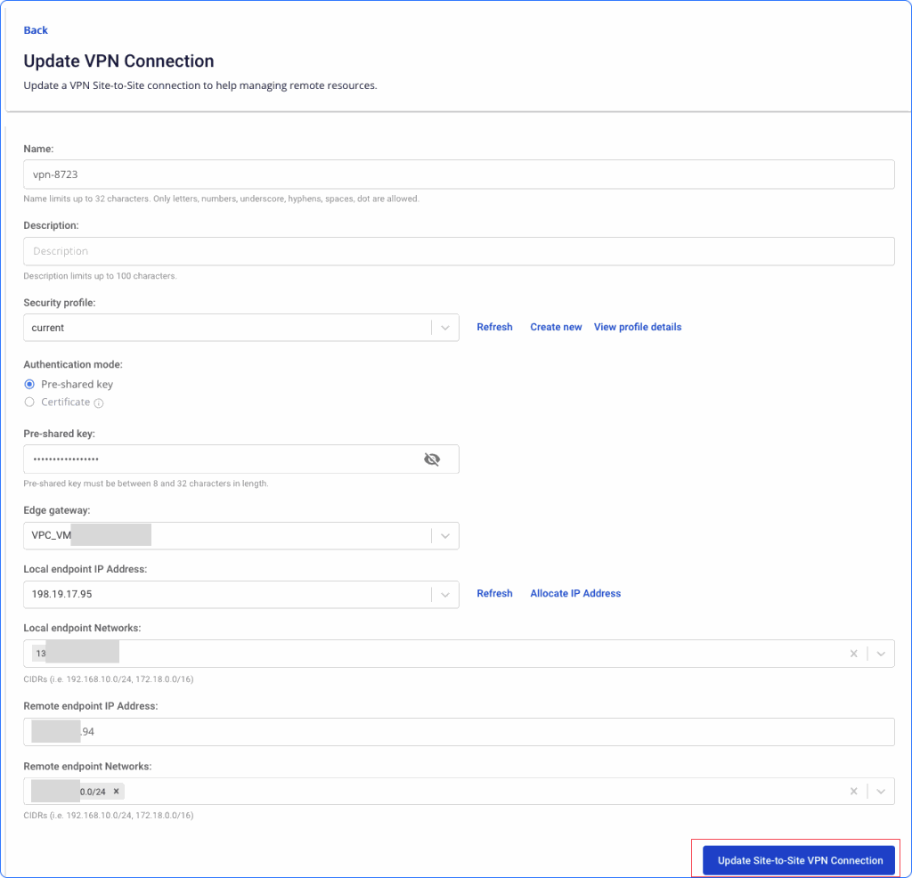 Security Profile の更新