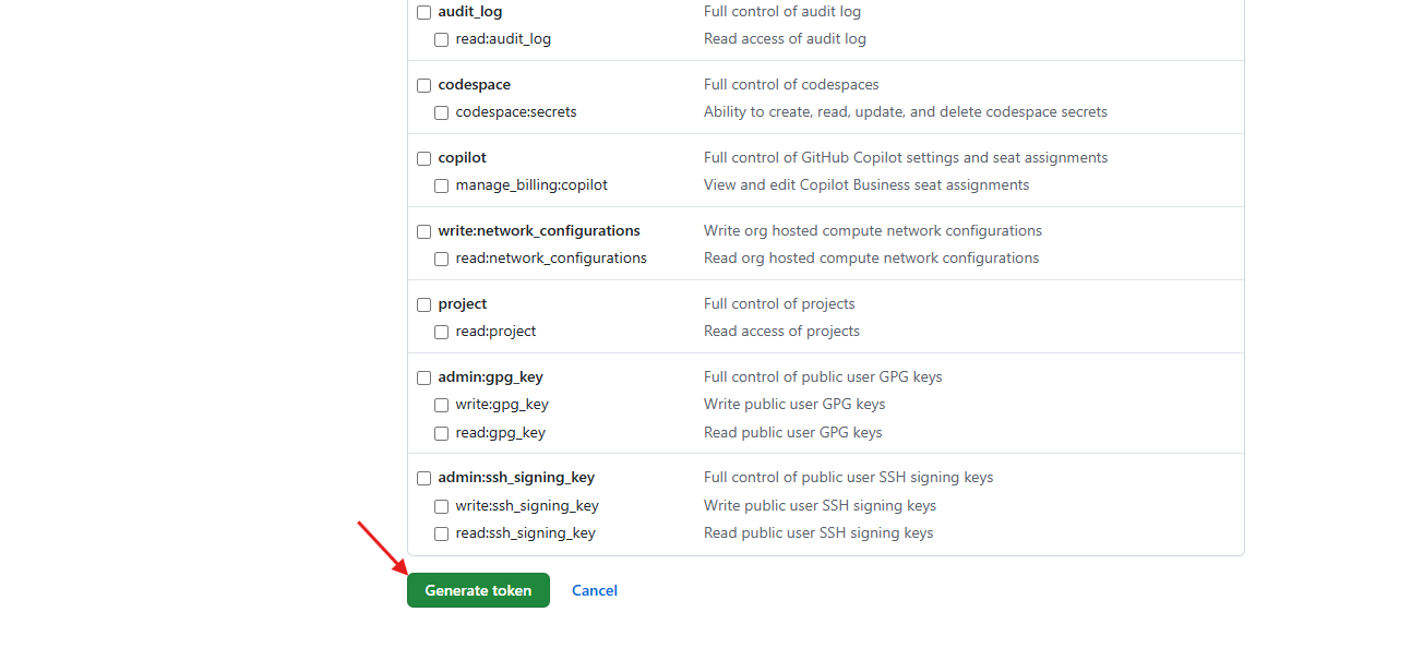 GitHub — Generate Token