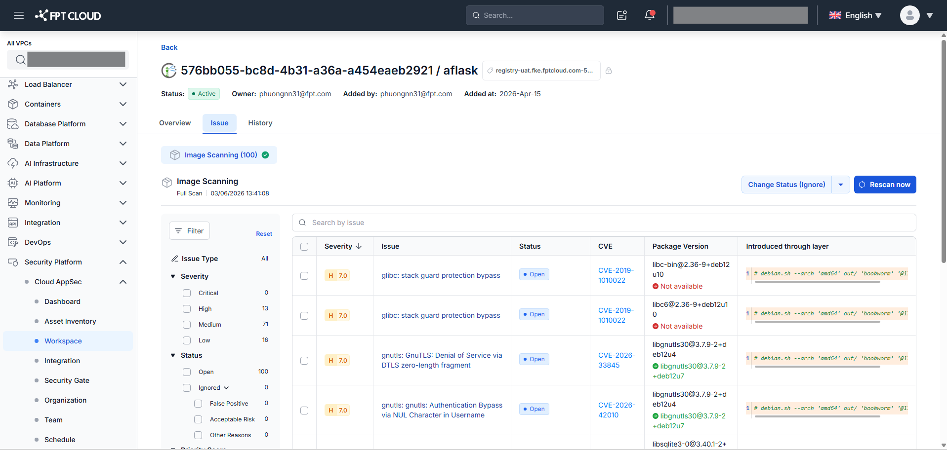 Container Registry — Issue一覧