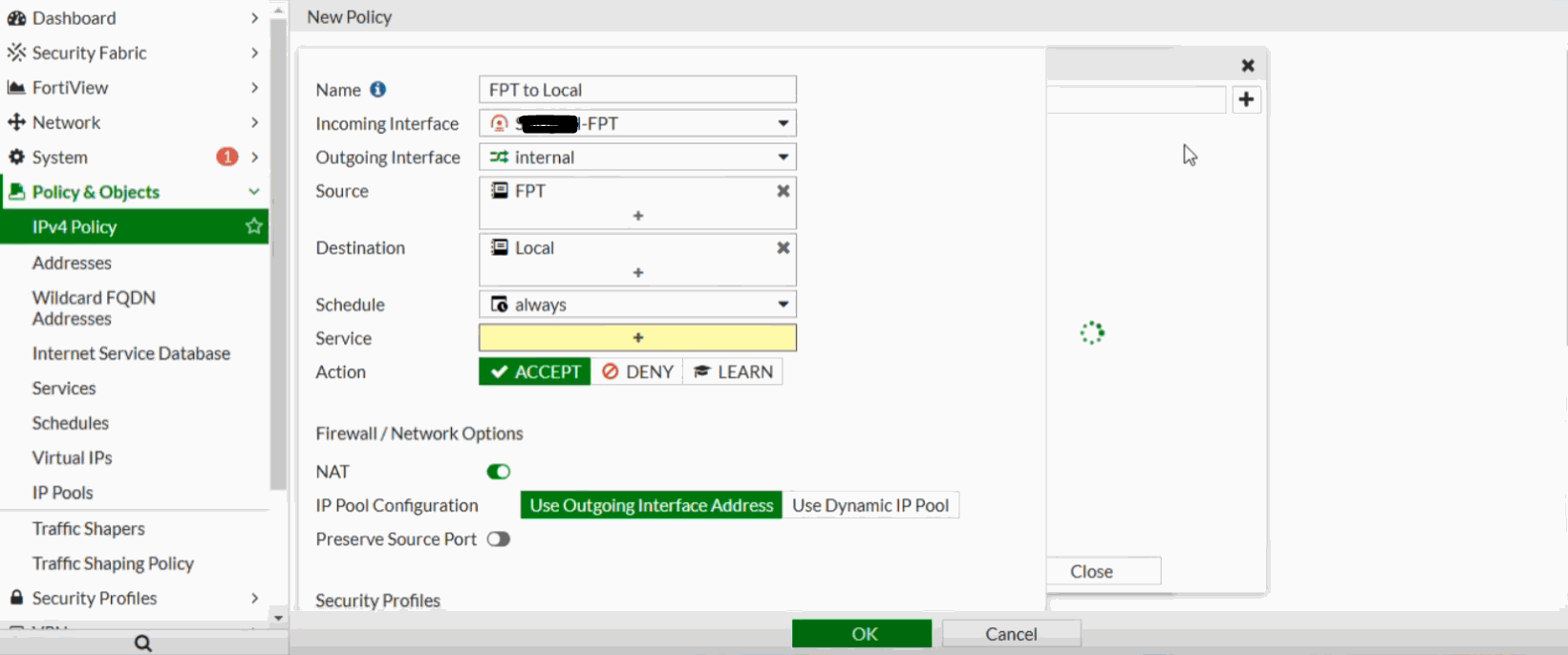 FPT Cloud から Fortigate へ