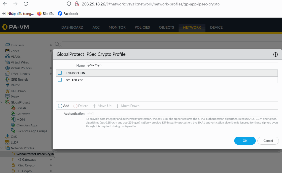 GlobalProtect IPSec