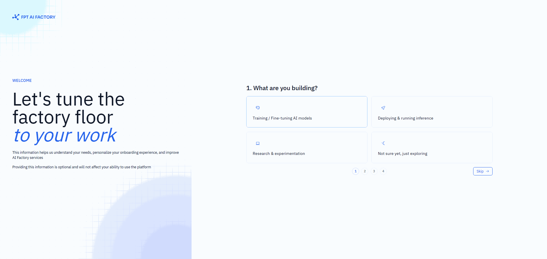 Onboarding survey