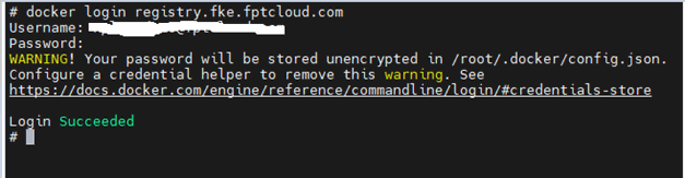 Kết quả Docker Login thành công