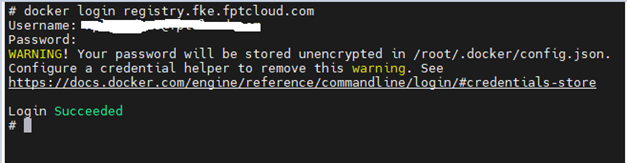Kết quả Docker Login thành công