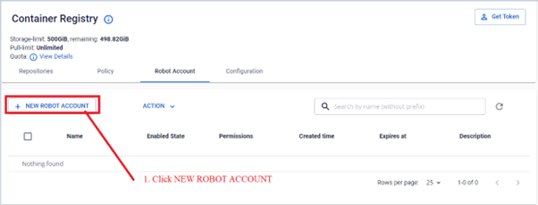 Form tạo robot account