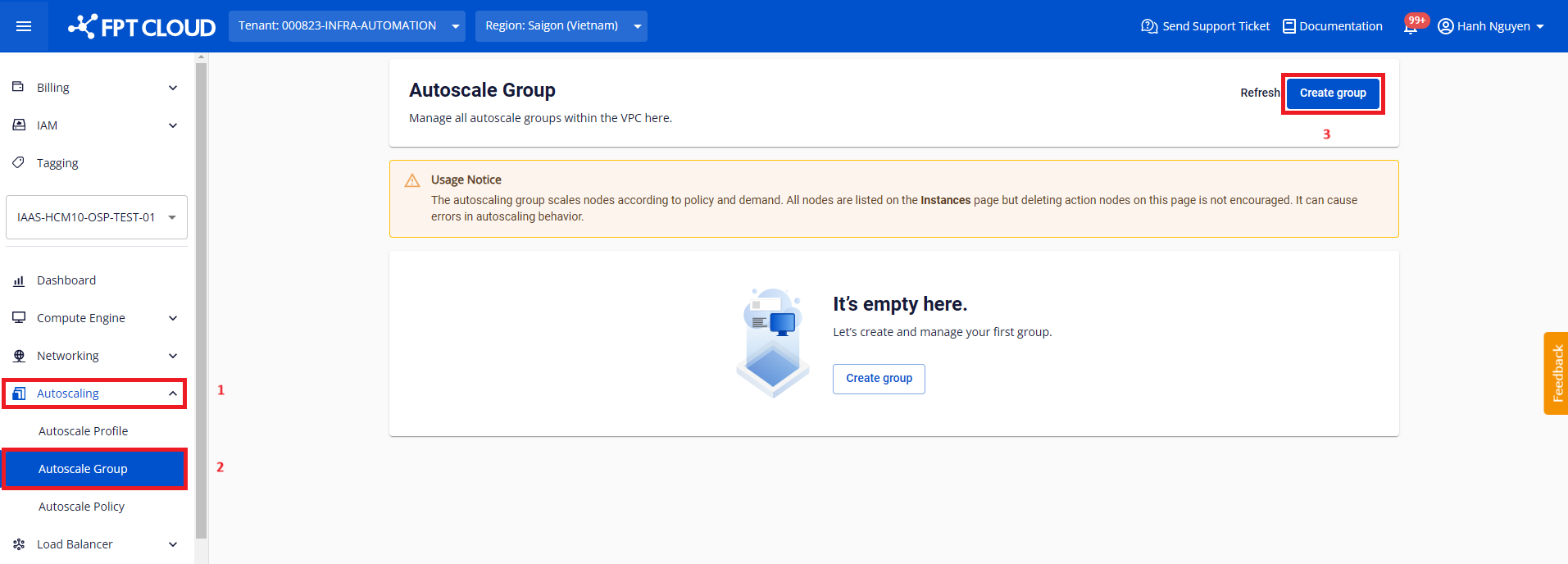 Nút Create group