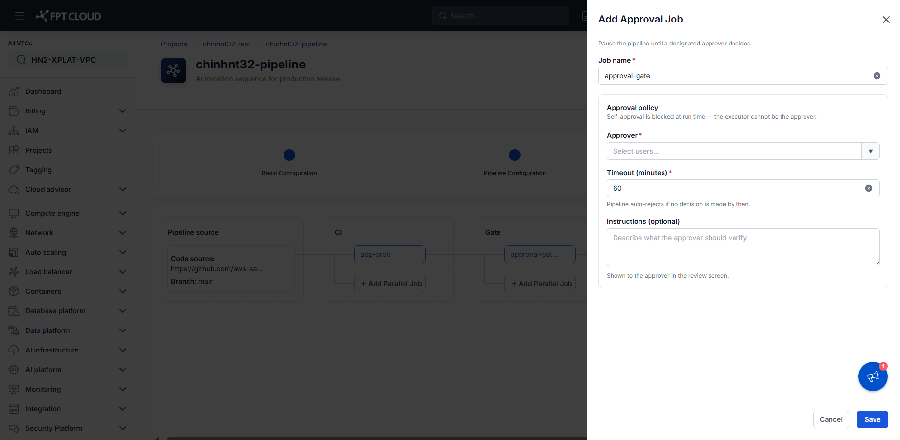 Add Approval Job