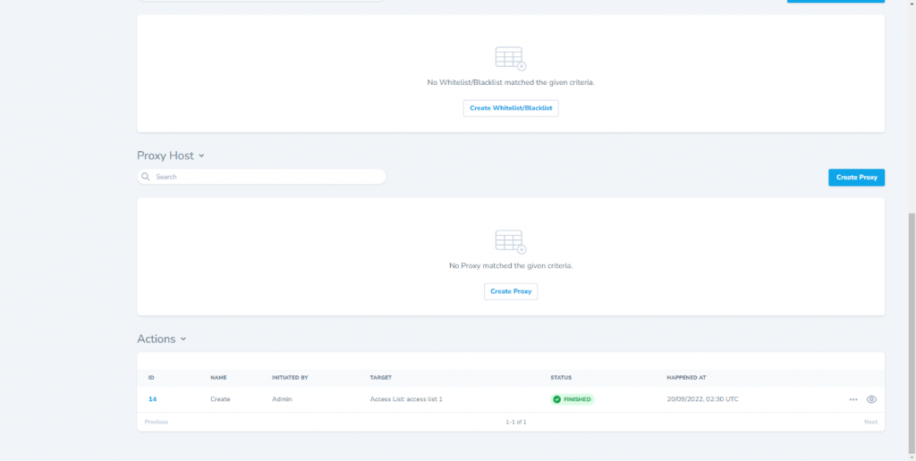 Gán proxy host cho access list