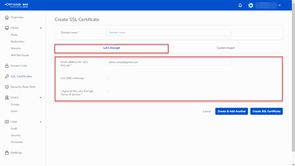 Cấu hình Let's Encrypt