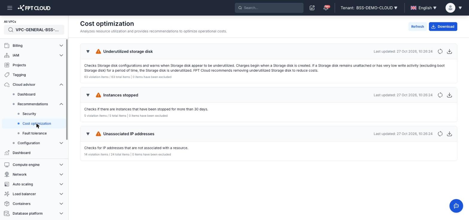 Trang Cost optimization recommendations