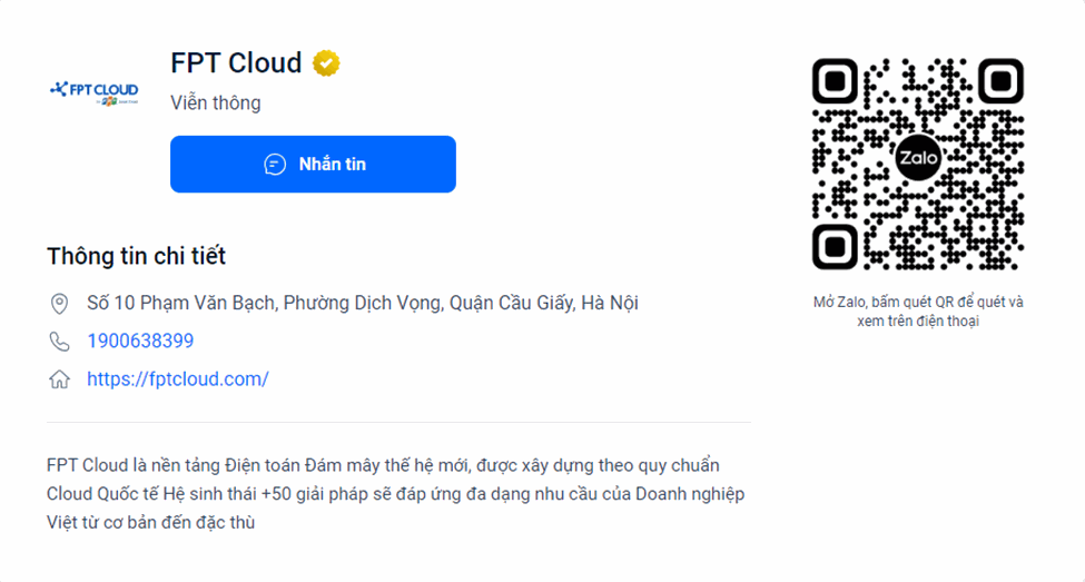Zalo OA QR code