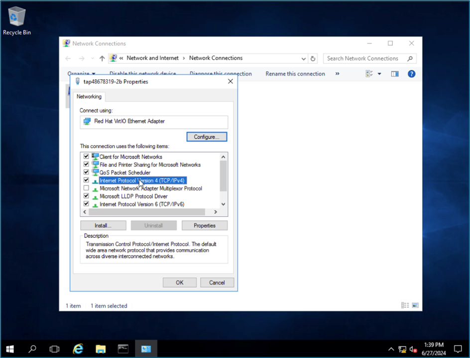 Cấu hình gateway trên instance Windows