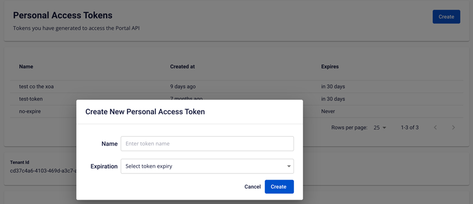 Mục Token trên sidebar FPT Cloud